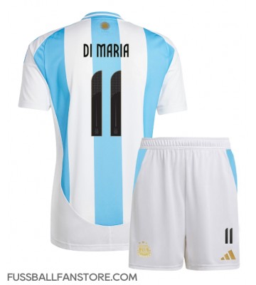 Argentinien Angel Di Maria #11 Replik Heimtrikot Kinder Copa America 2024 Kurzarm (+ Kurze Hosen)